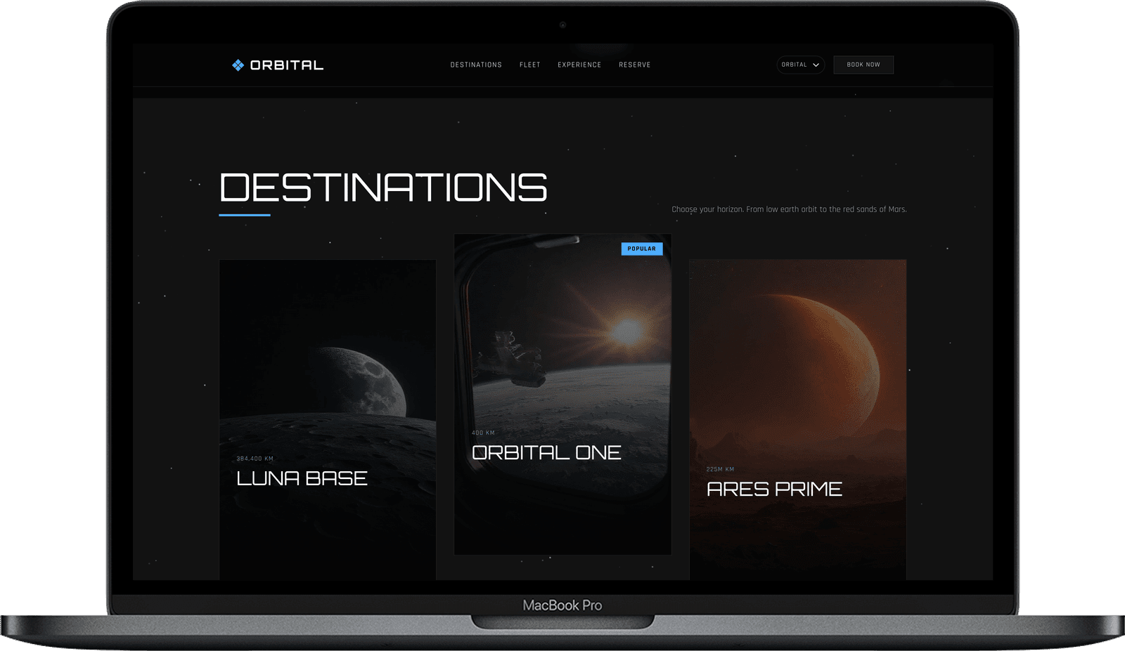 Innovative Startup Website — ORBITAL design detail preview 2