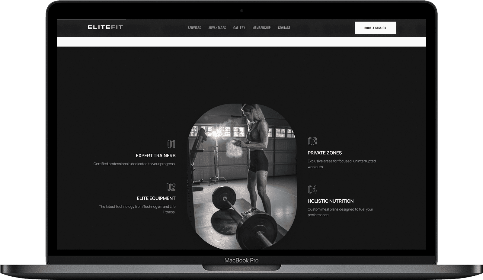 Fitness Club Website — EliteFit design detail preview 2