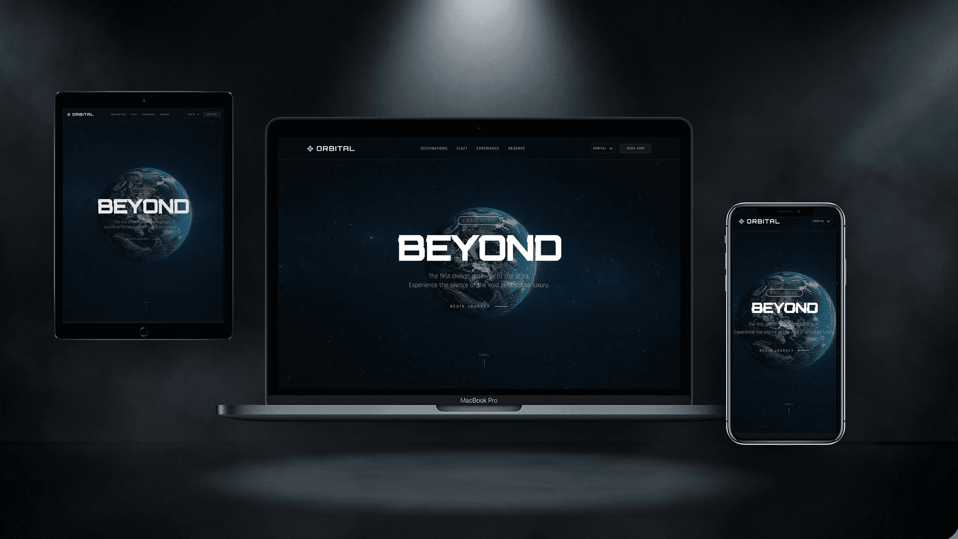 Innovative Startup Website — ORBITAL design — Landing exclusive website base preview
