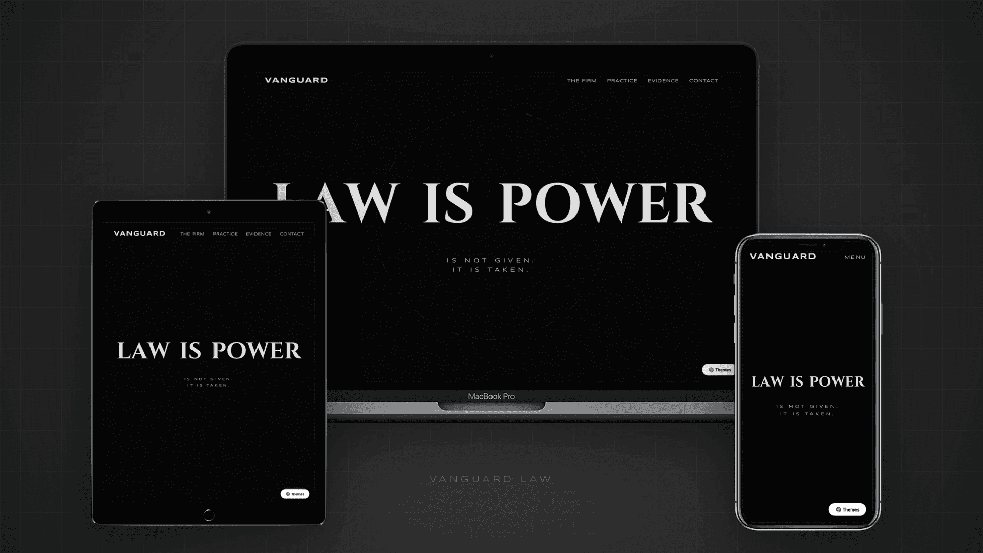 Corporate Law Website — VANGUARD design — Corporate exclusive website base preview