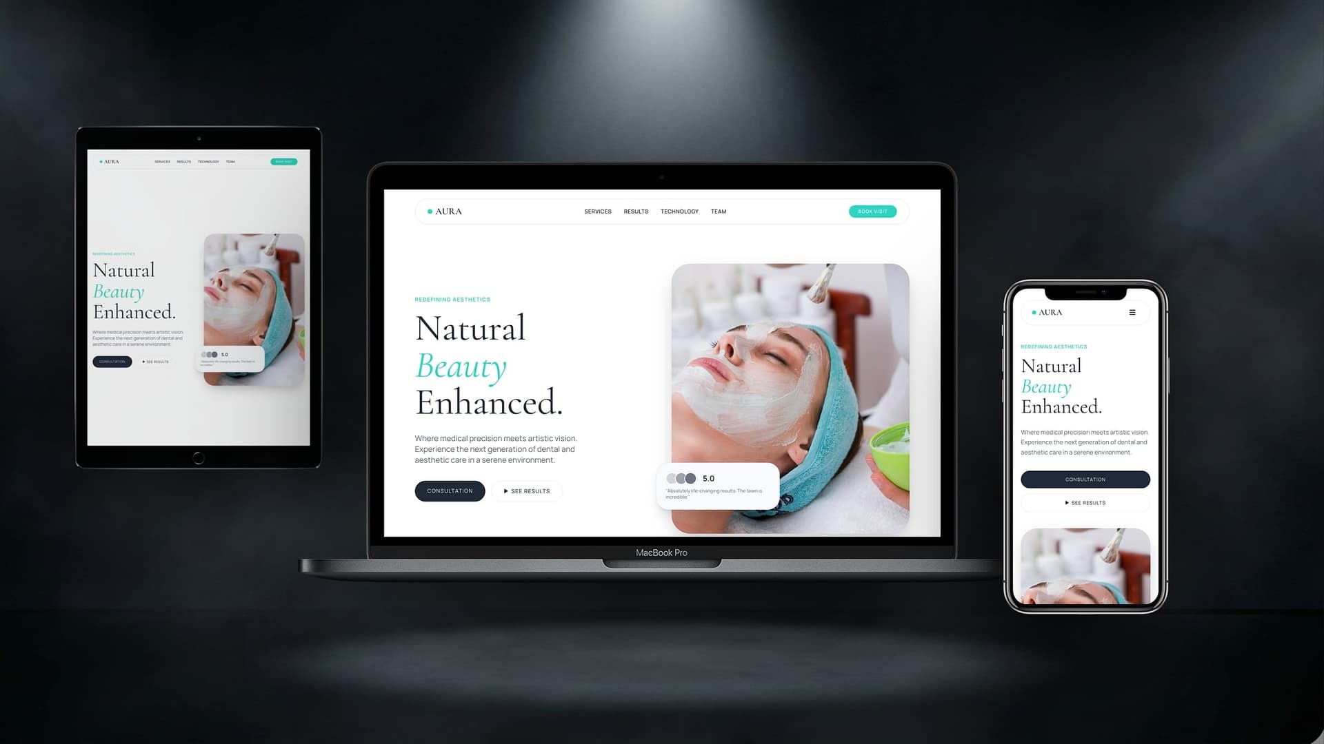 Dental Clinic Website — LUMINA design — Landing exclusive website base preview