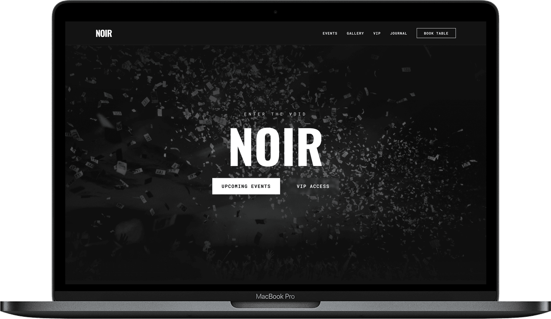 Nightclub Website — NOIR design detail preview 2