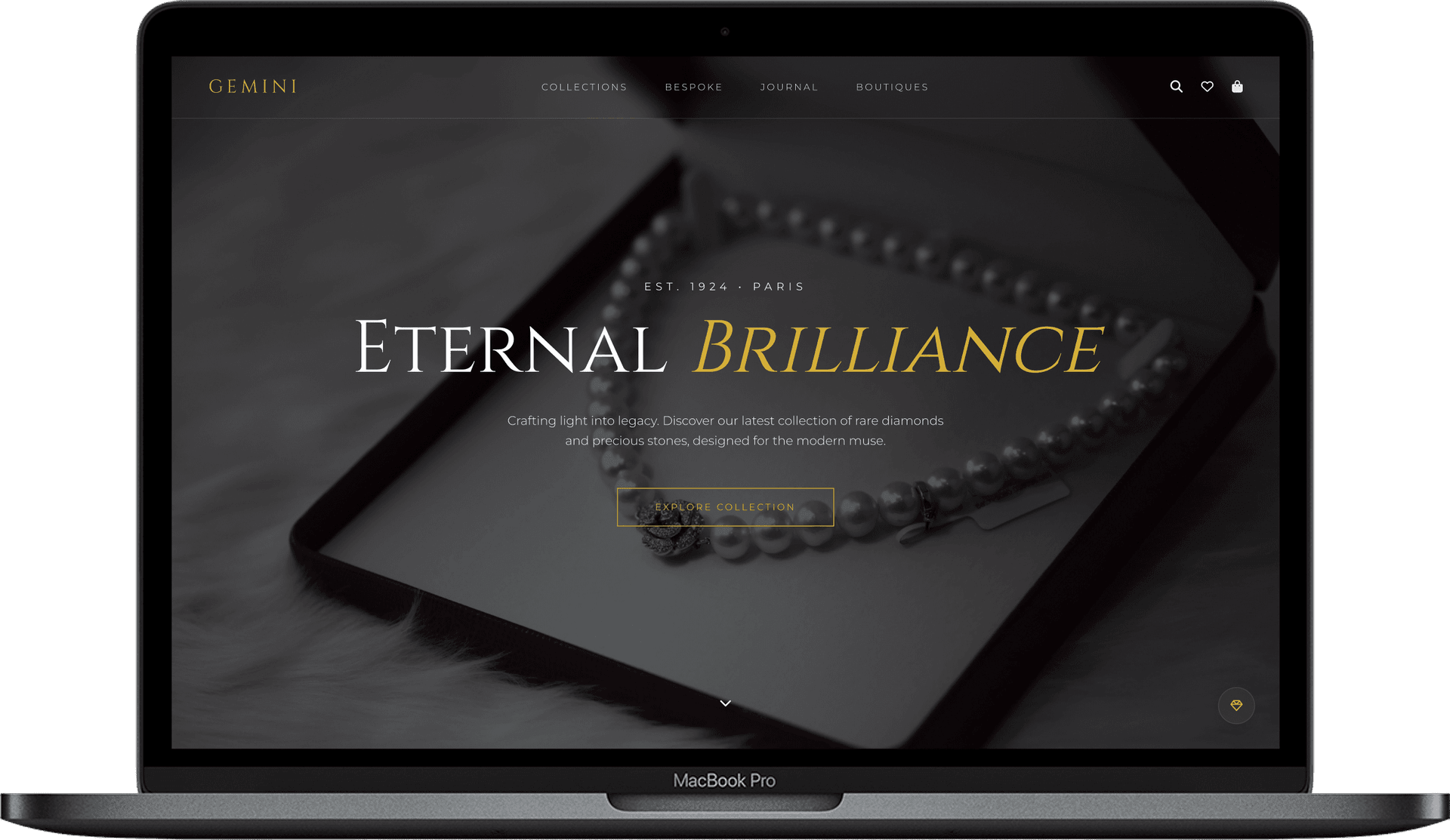Jewelry Store Website — ÉCLAT design homepage preview