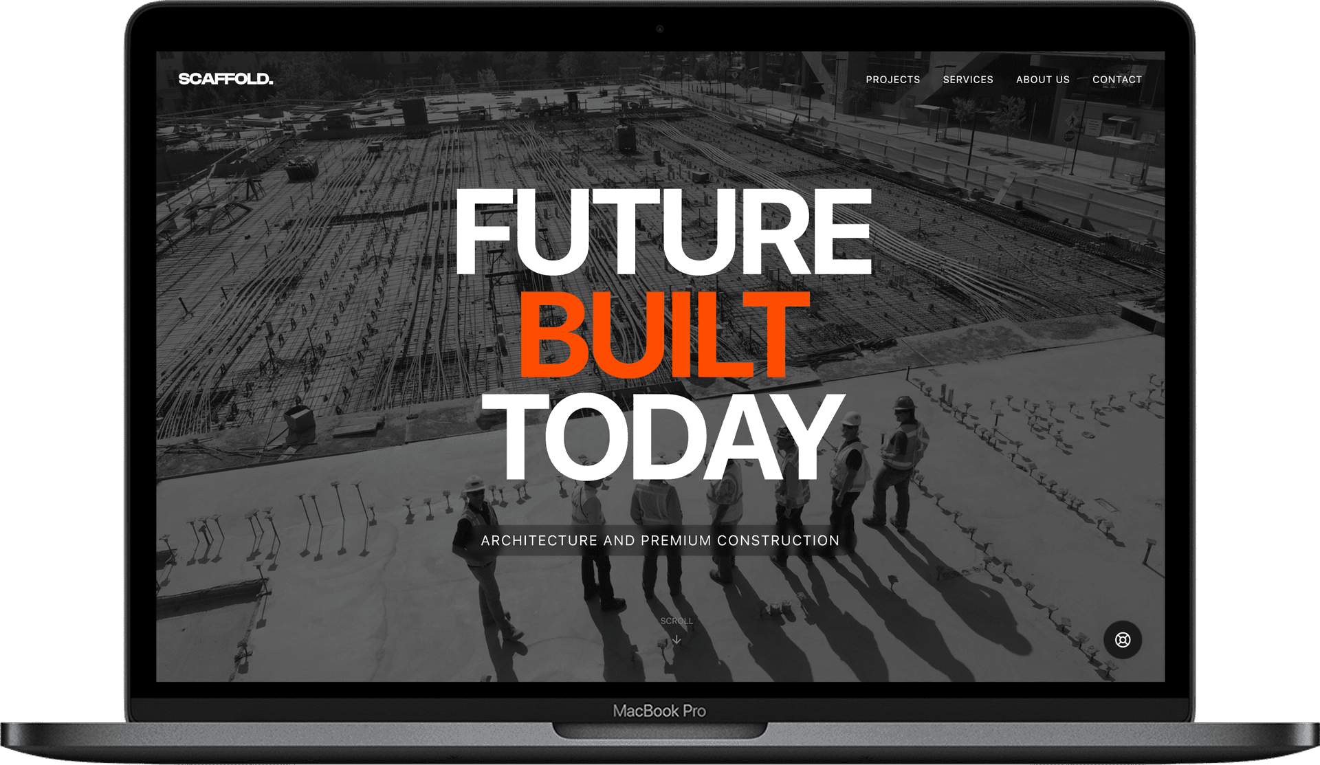 Construction Company Website — SCAFFOLD design homepage preview
