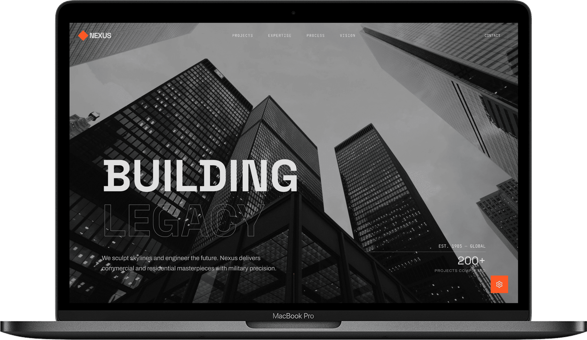 Infrastructure Company Website — Synapse design homepage preview