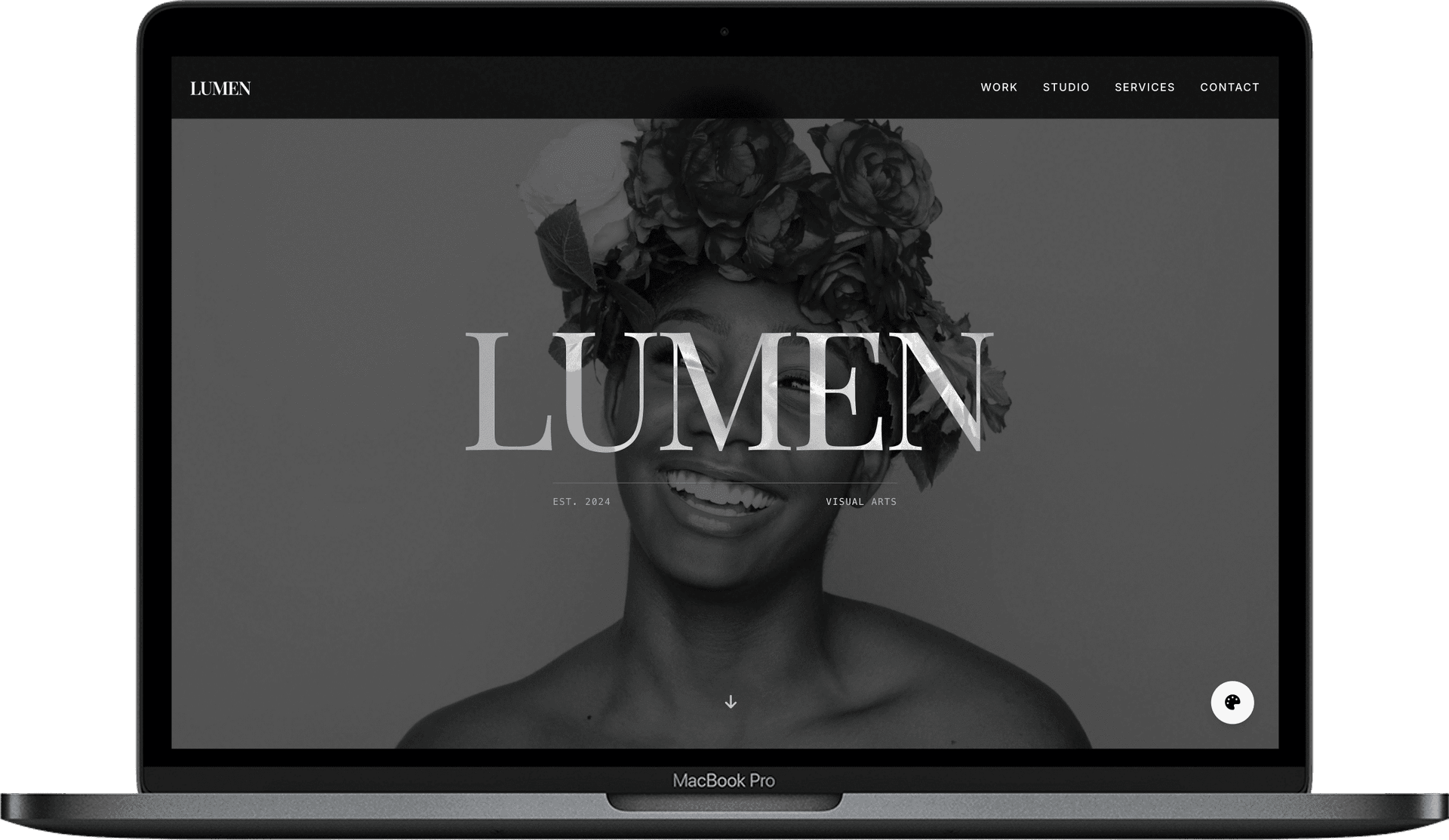 Model Agency Website — MUSE design homepage preview