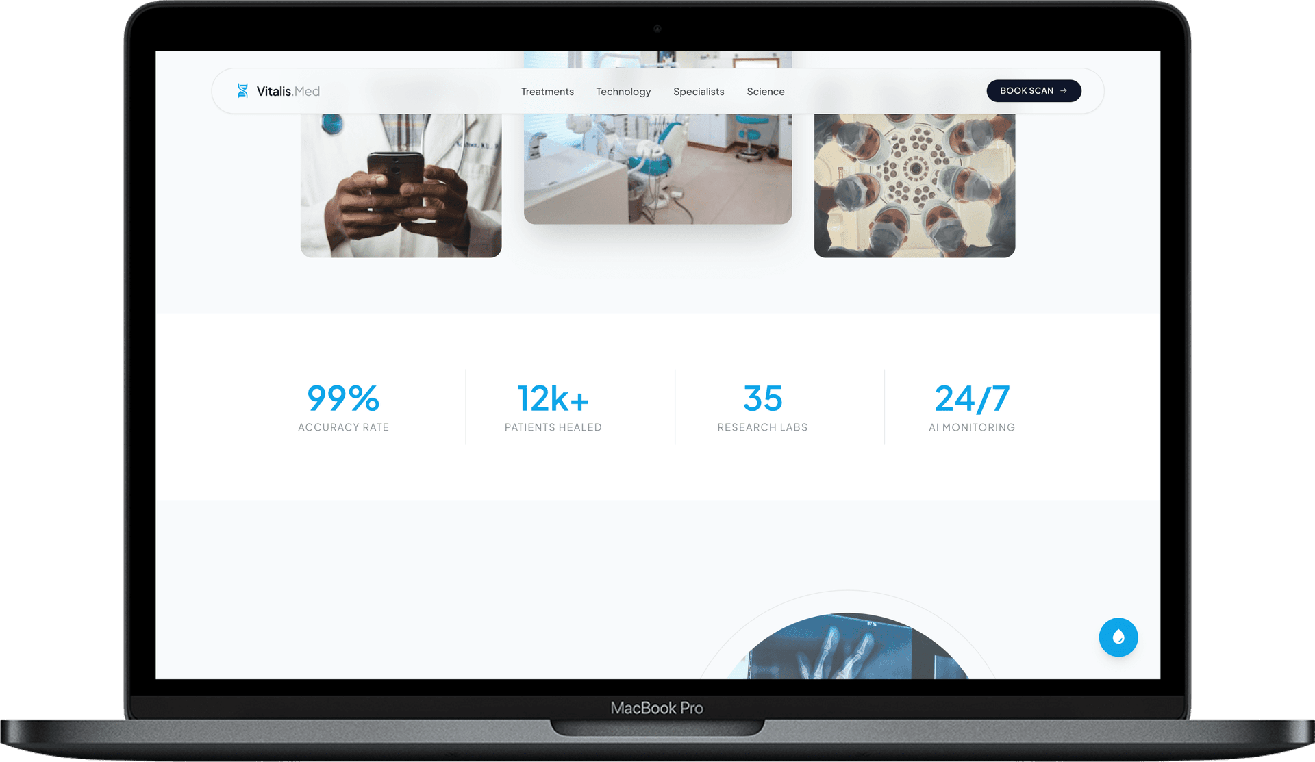 Longevity Clinic Website — VITALIS design detail preview 1