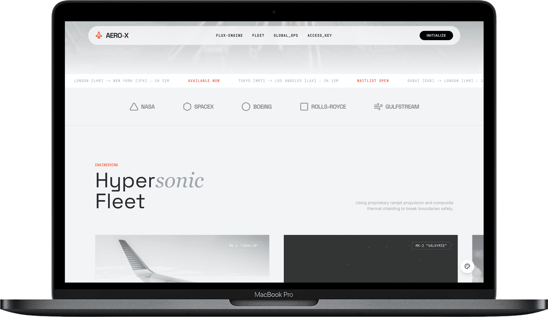 Charter Flights Website — AERO-X design detail preview 1