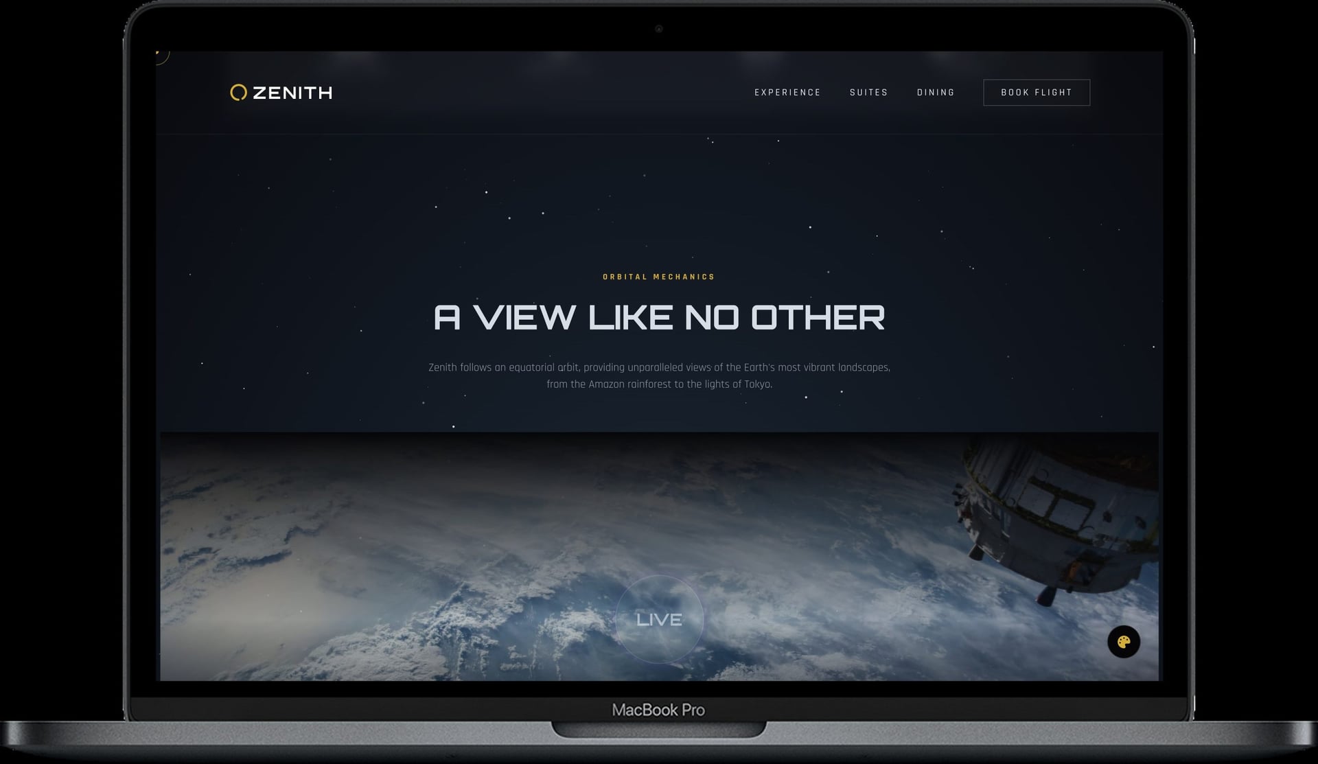 Futuristic Tech Brand Website — ZENITH design detail preview 1