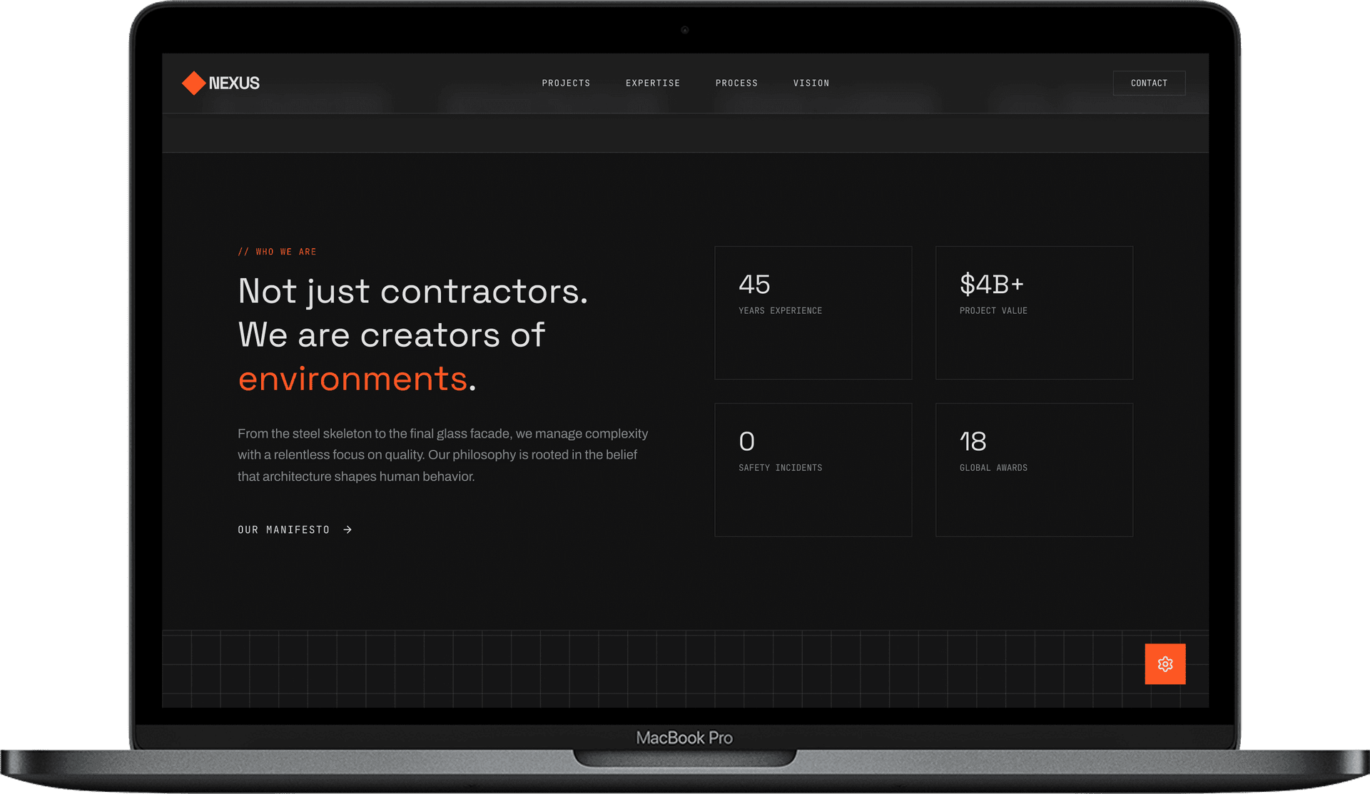 Infrastructure Company Website — Synapse design detail preview 1