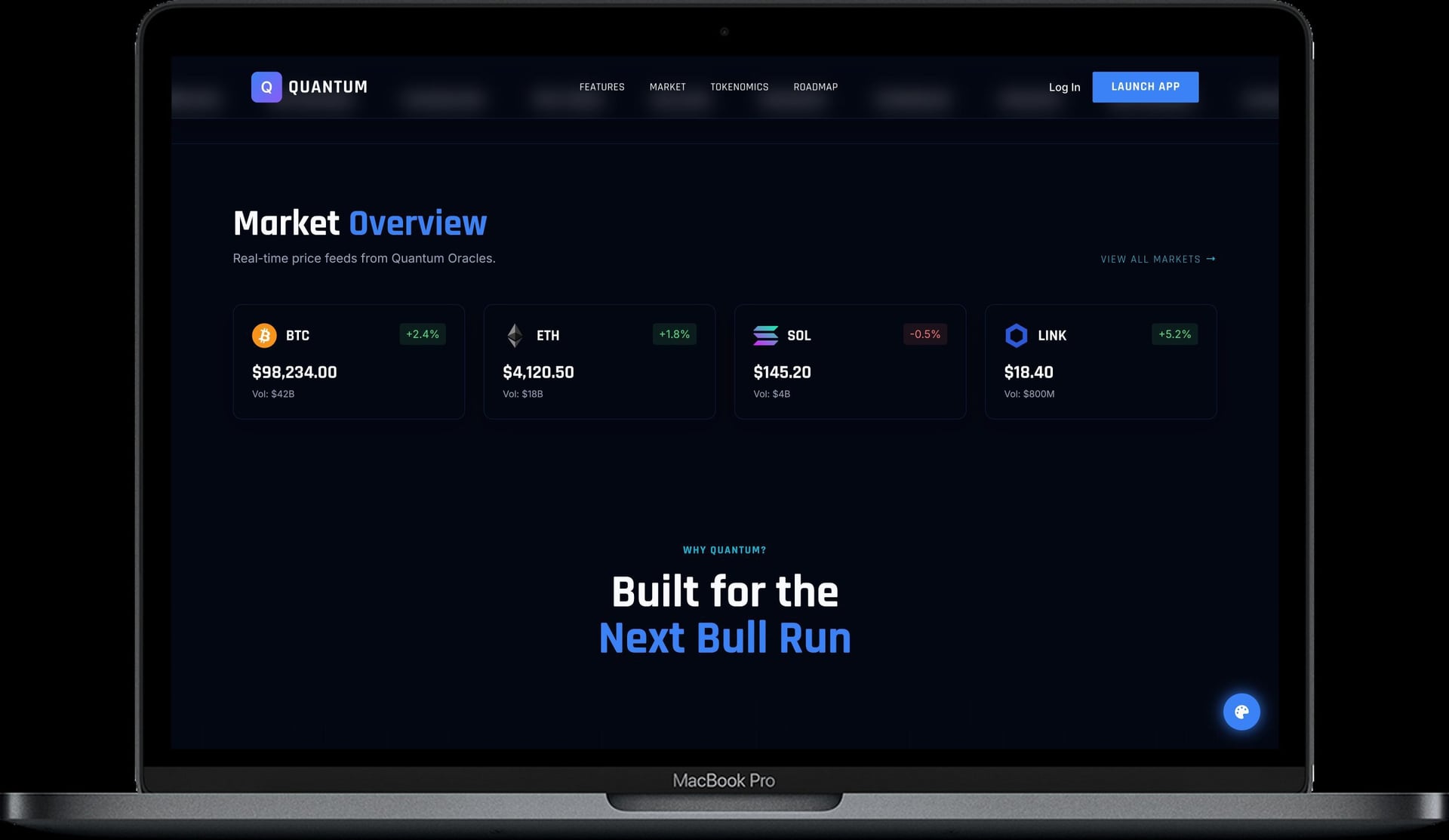 DeFi & Web3 Website — QUANTUM design detail preview 1