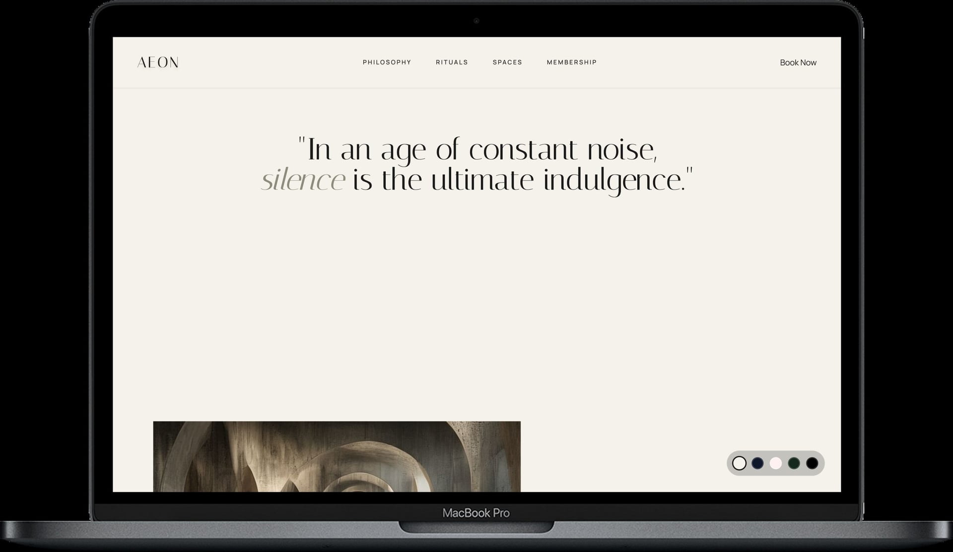 SPA Salon Website — Stillness design detail preview 1