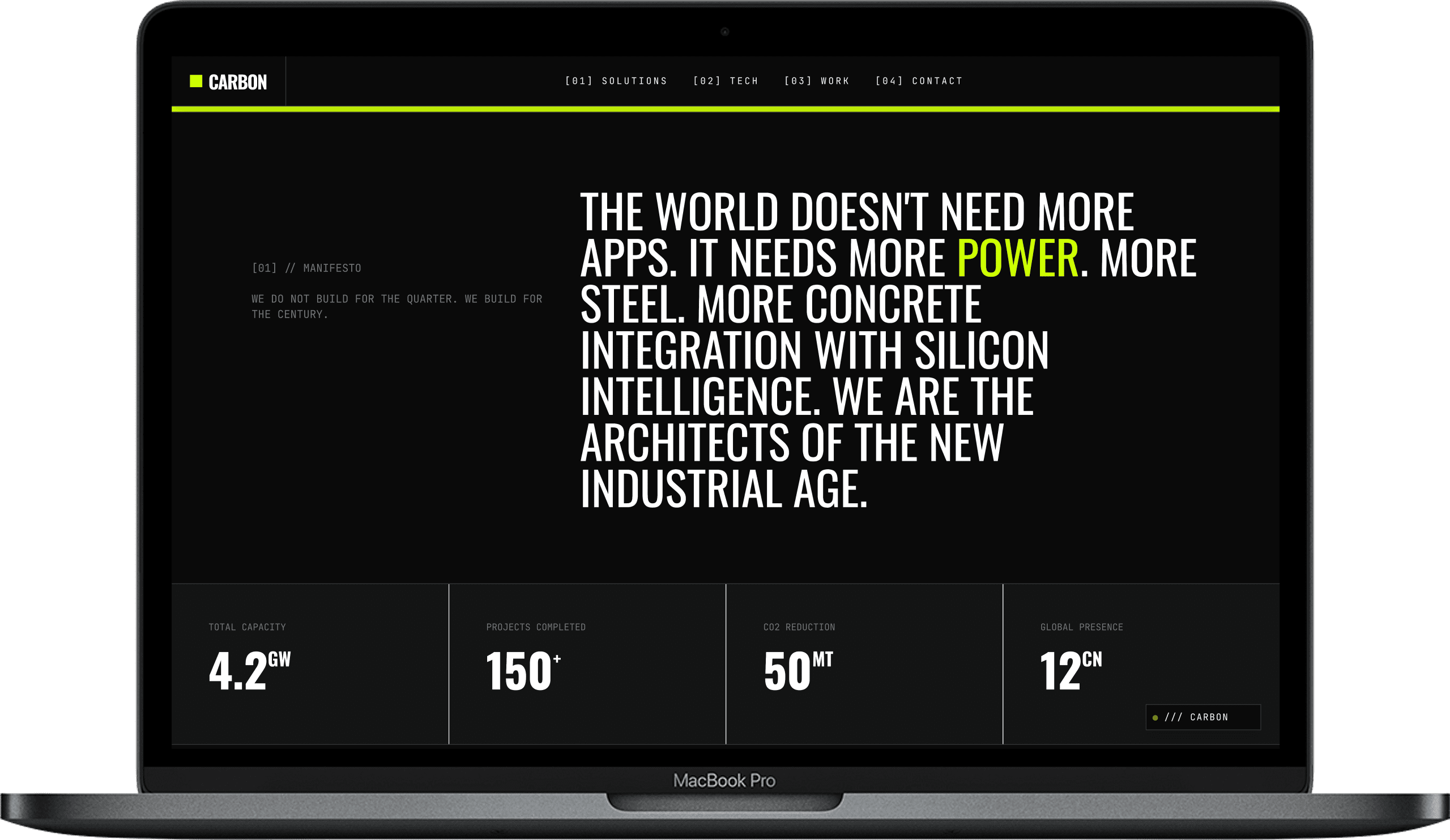 Engineering Company Website — CARBON design detail preview 1