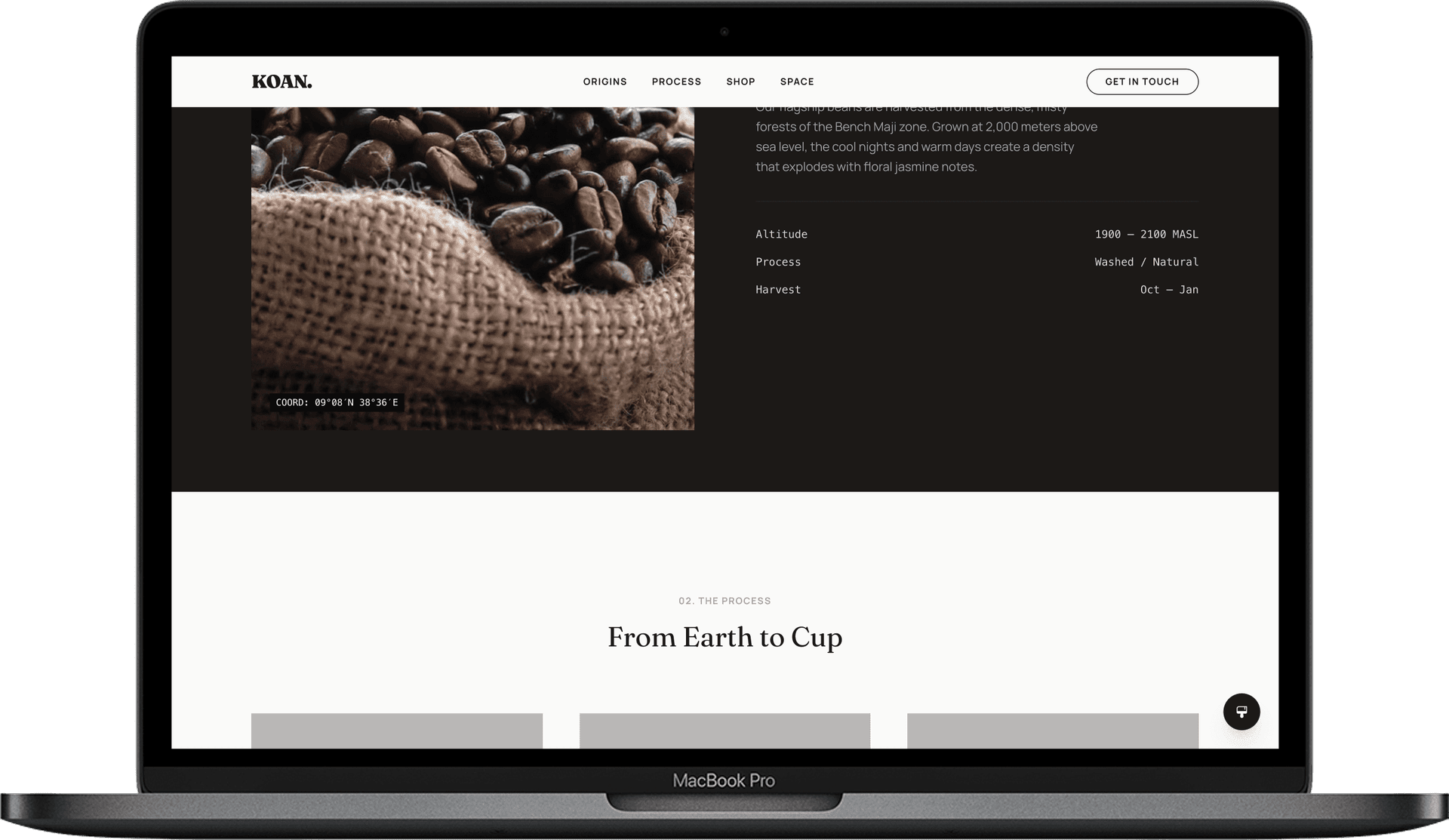 Coffee Roastery Website — KOAN design detail preview 2