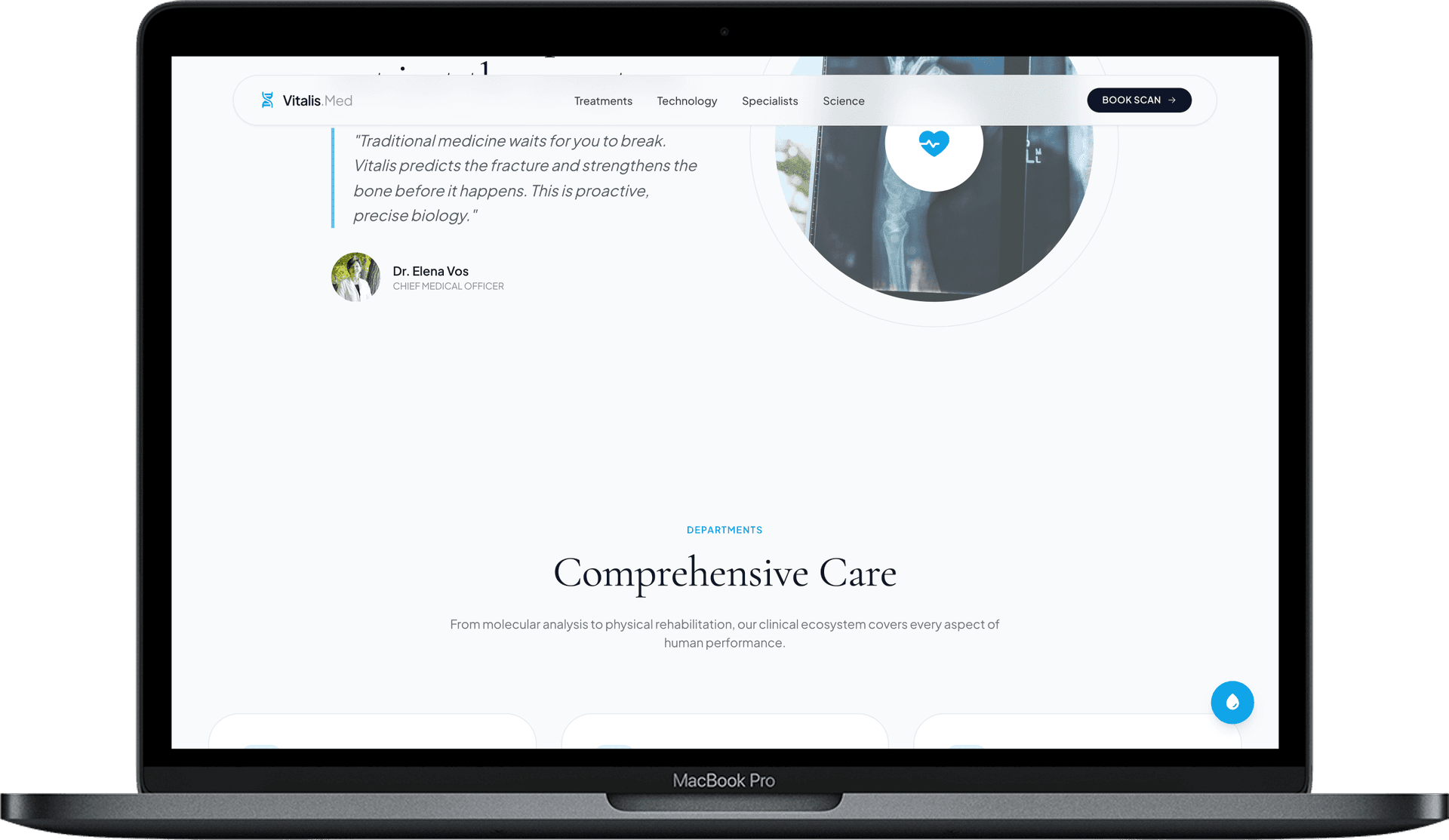 Longevity Clinic Website — VITALIS design detail preview 2