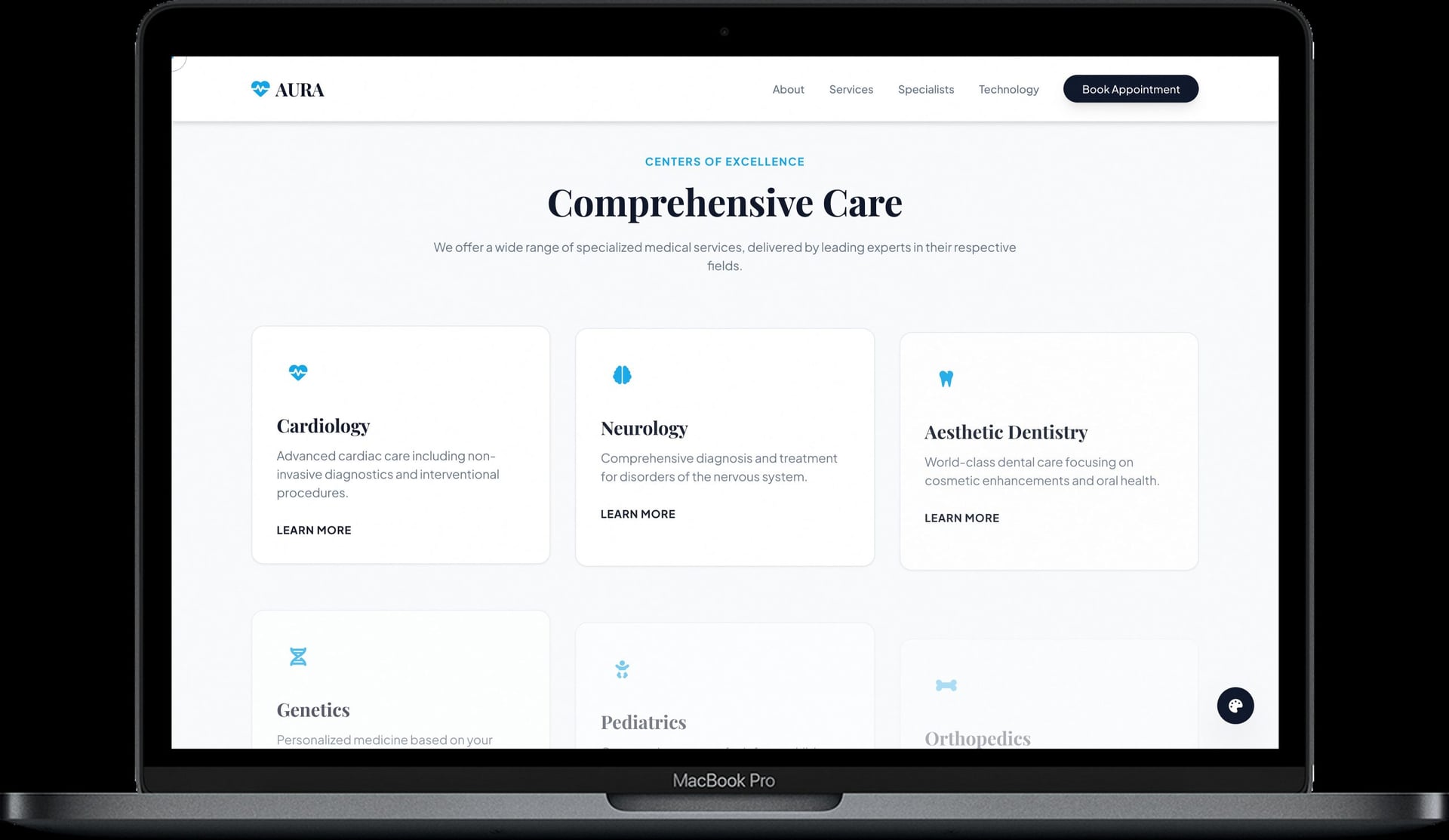 Plastic Surgery Website — AURA design detail preview 2