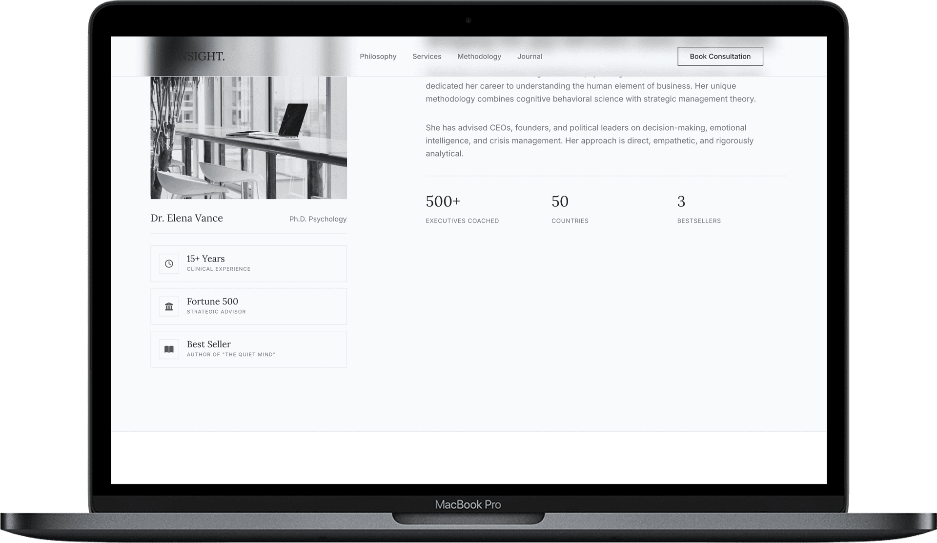 Psychologist & Coach Website — INSIGHT design detail preview 2