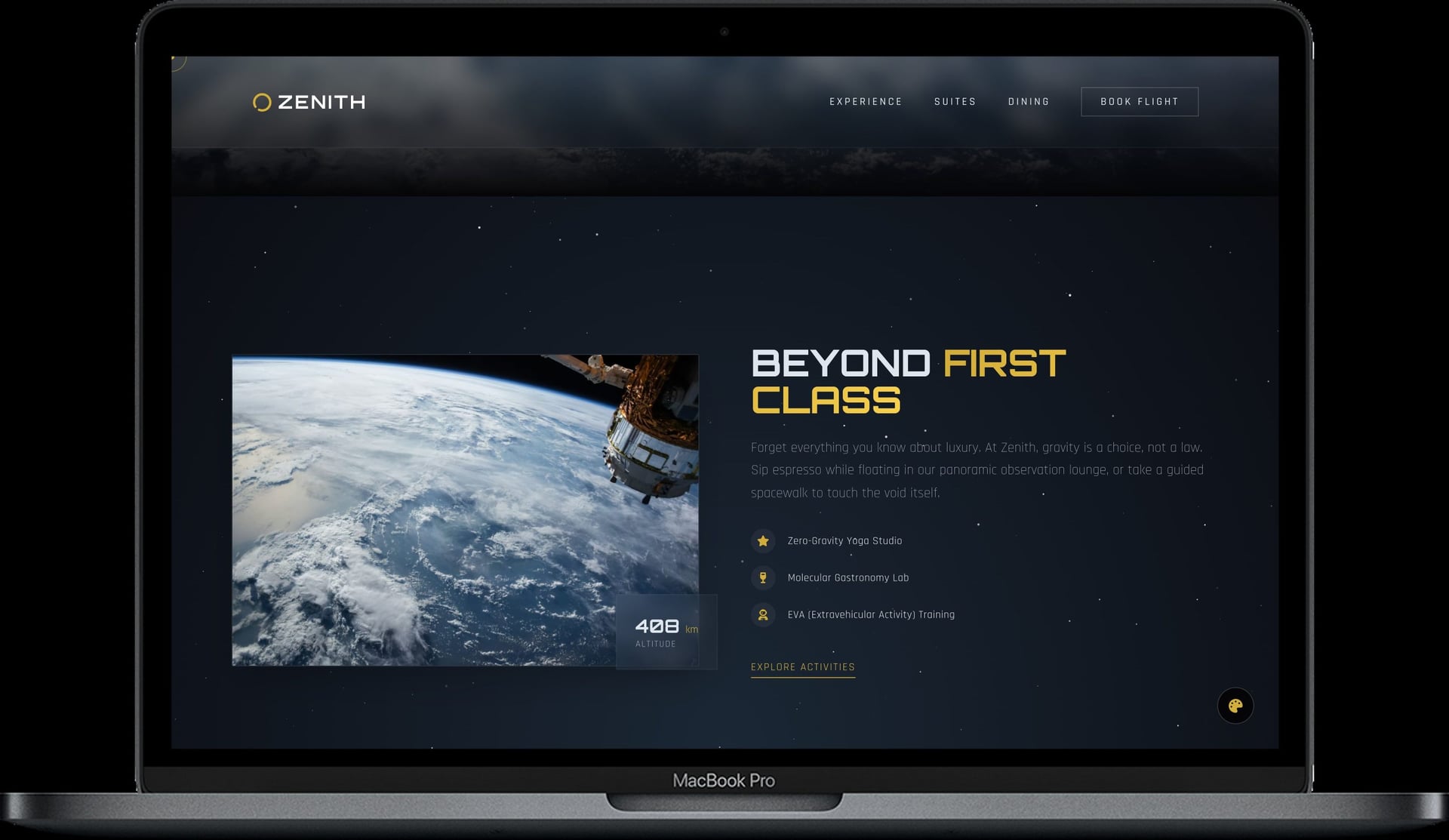 Futuristic Tech Brand Website — ZENITH design detail preview 2