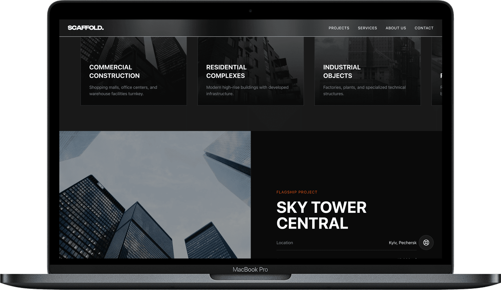 Construction Company Website — SCAFFOLD design detail preview 2