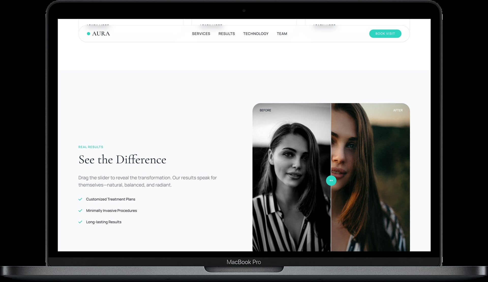 Dental Clinic Website — LUMINA design detail preview 2