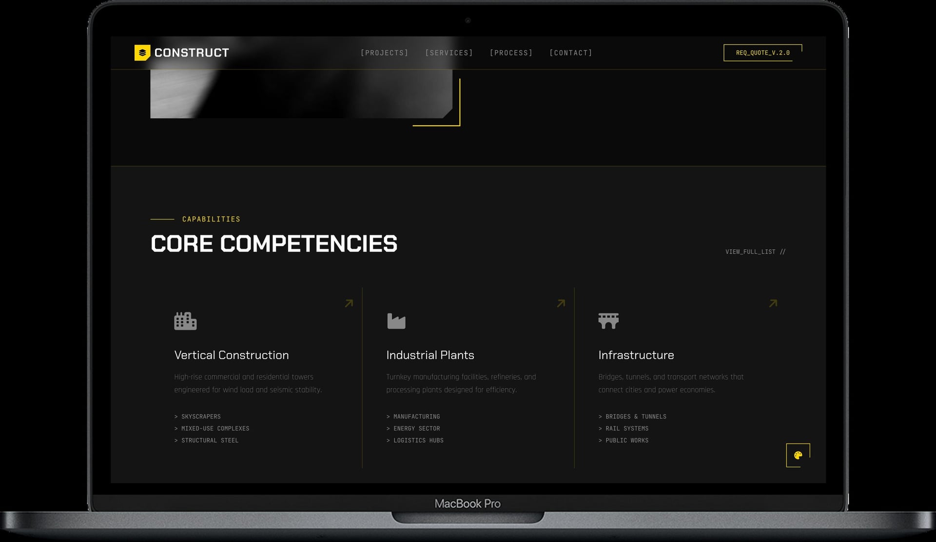 General Contractor Website — CONSTRUCT design detail preview 2