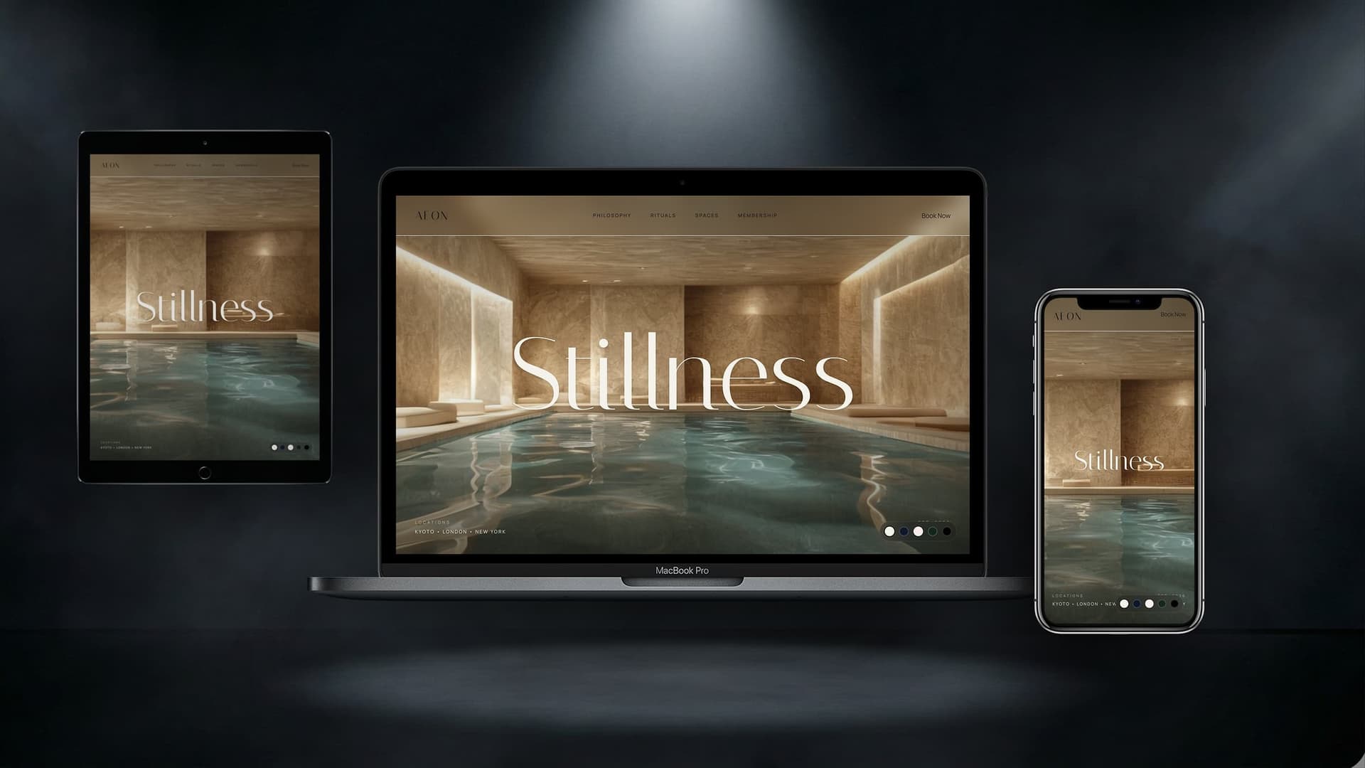SPA Salon Website — Stillness design — Landing exclusive website base preview
