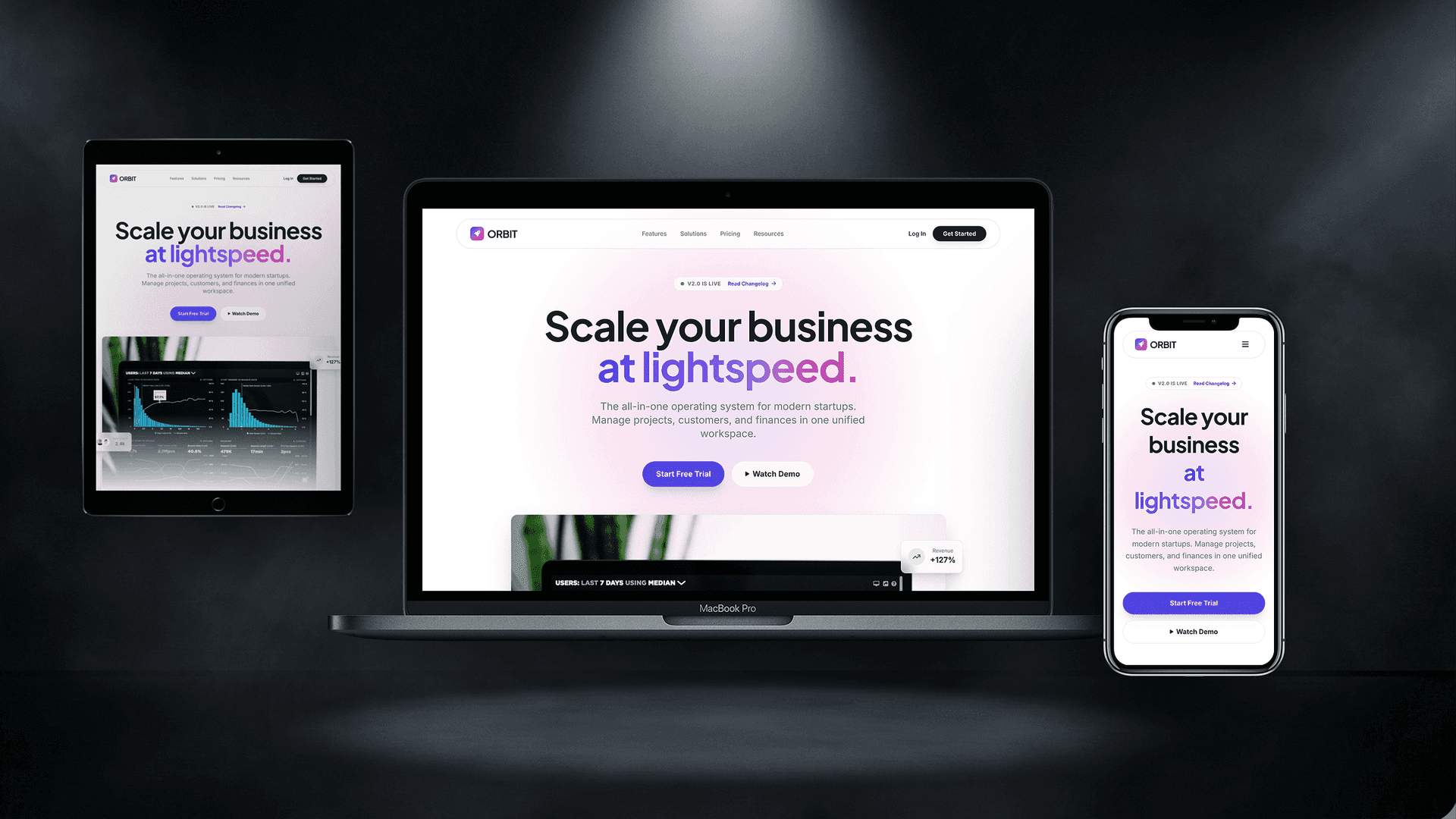 Tech Startup Website — NEBULA design — Corporate exclusive website base preview
