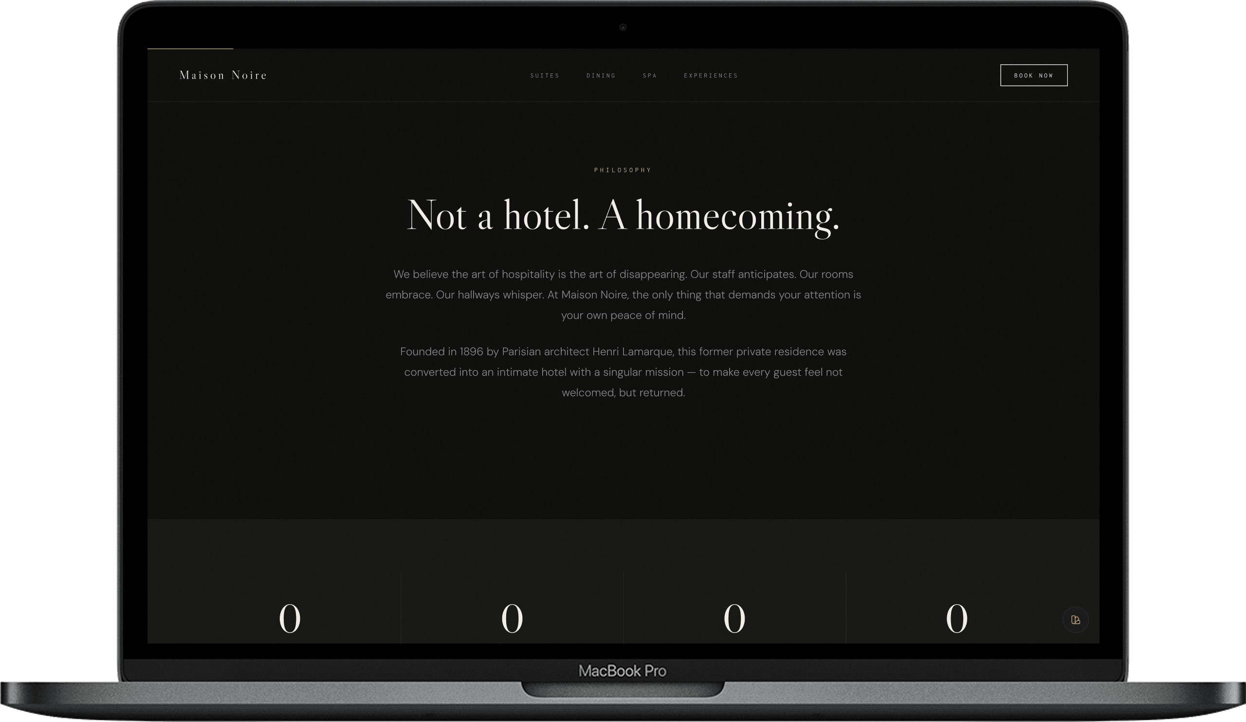 Boutique Hotel & SPA Website — Maison Noire detail preview 1