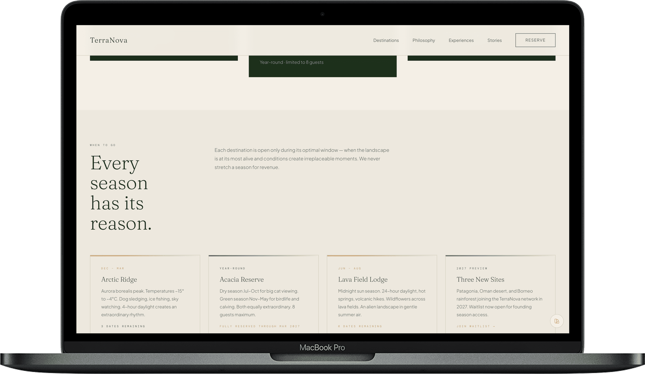 Eco Hotel Website — TerraNova design detail preview 1