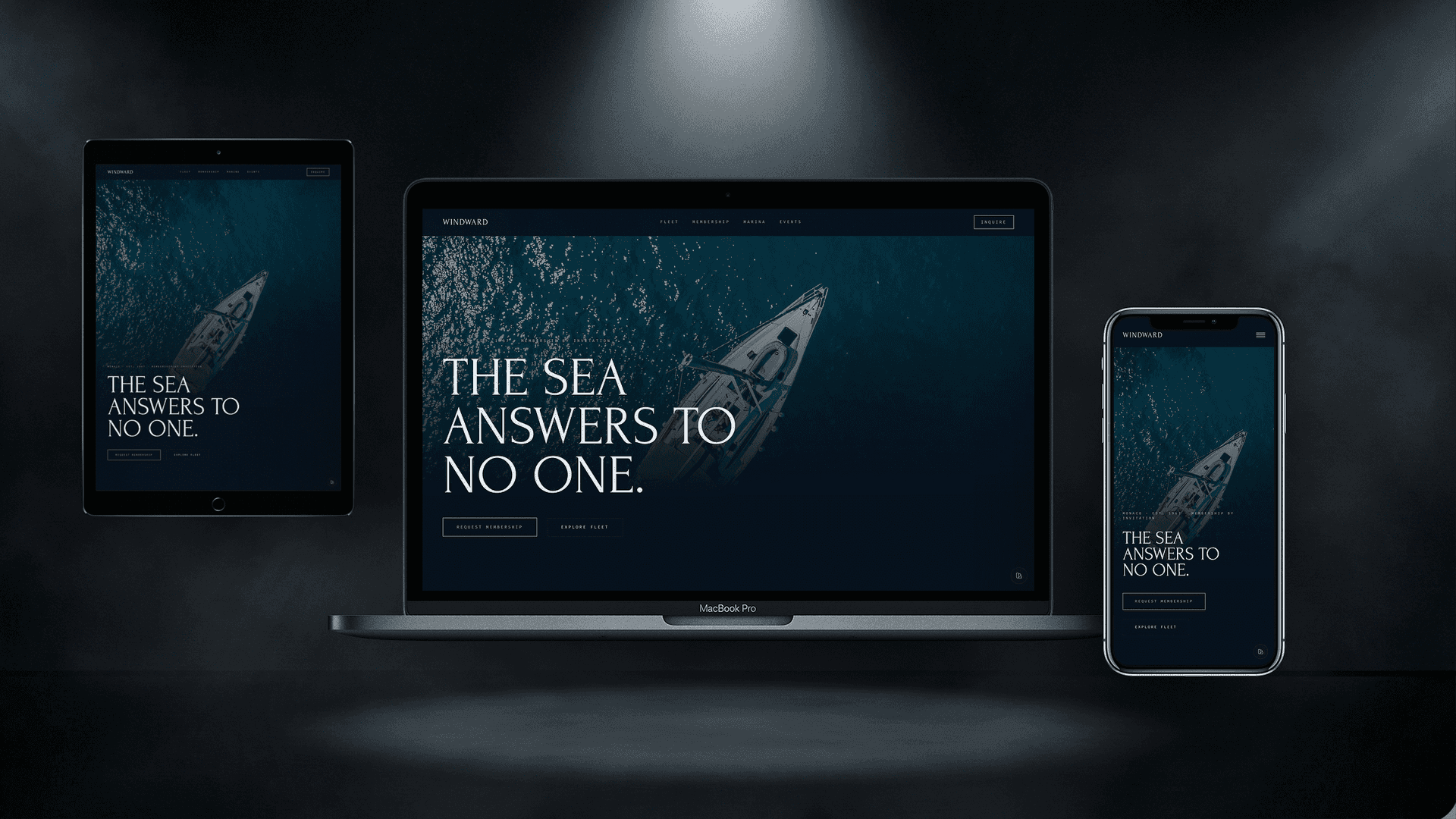 Yacht Club Website — WINDWARD design — Multi-page exclusive website base preview