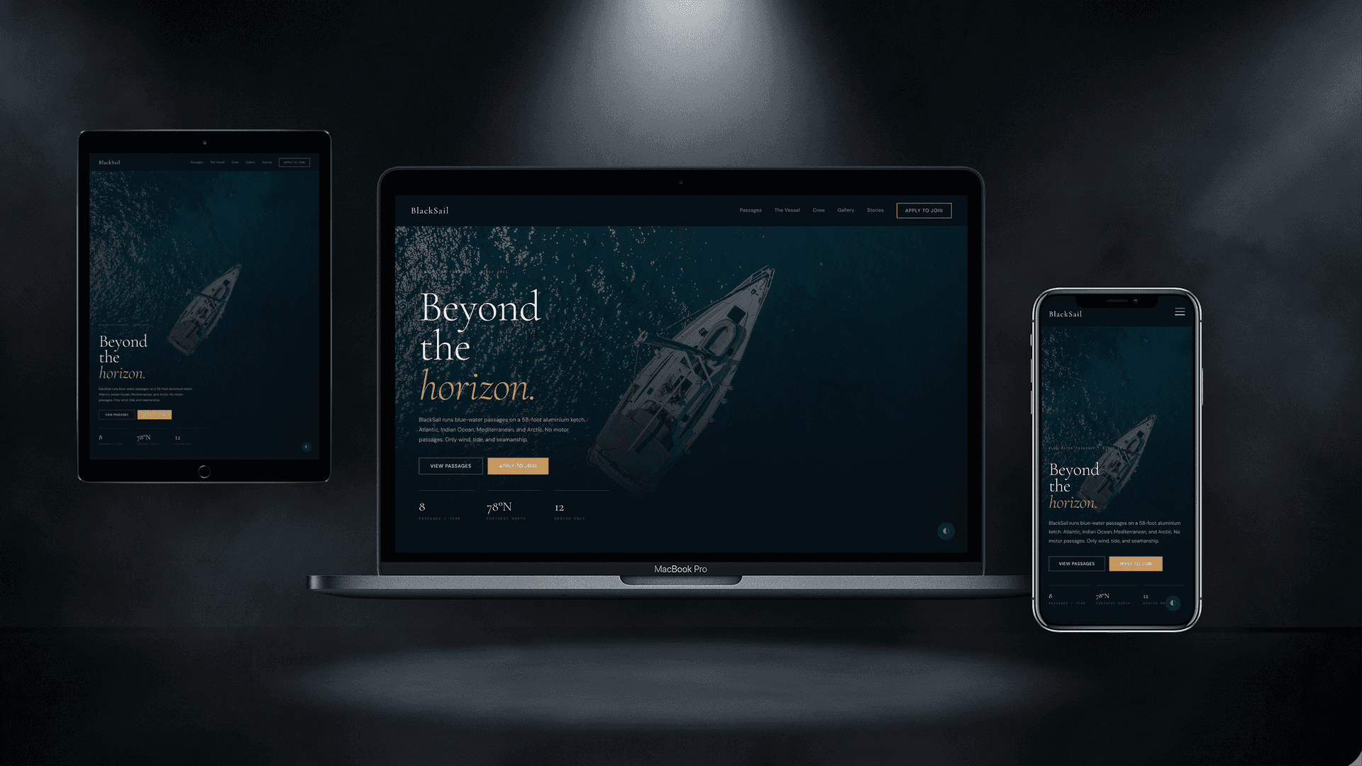 Sailing Expeditions Website — BlackSail design — Multi-page exclusive website base preview